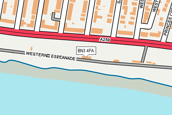 BN3 4FA map - OS OpenMap – Local (Ordnance Survey)