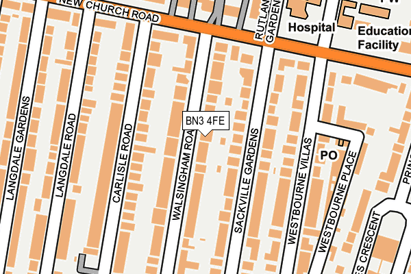 Map of 43 WALSINGHAM ROAD FREEHOLD LTD at local scale