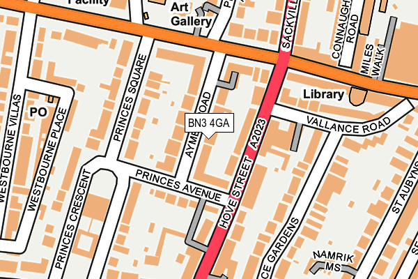 BN3 4GA map - OS OpenMap – Local (Ordnance Survey)