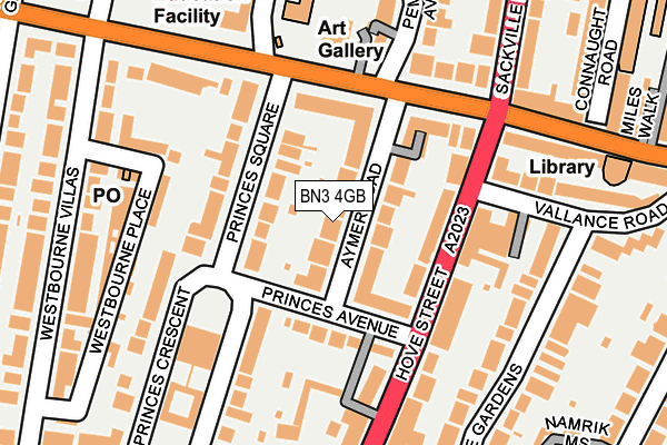BN3 4GB map - OS OpenMap – Local (Ordnance Survey)