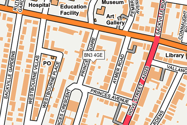 BN3 4GE map - OS OpenMap – Local (Ordnance Survey)