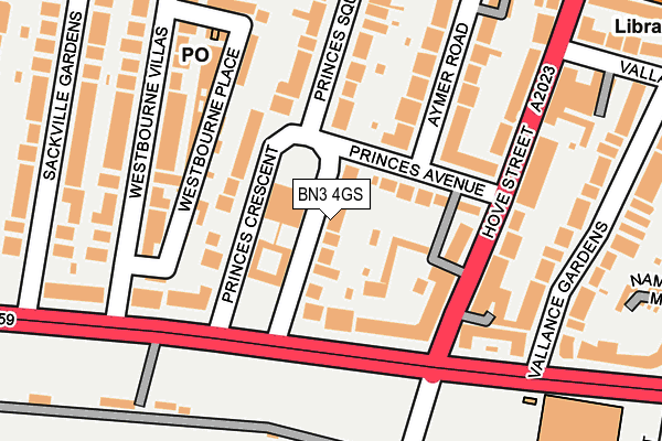BN3 4GS map - OS OpenMap – Local (Ordnance Survey)