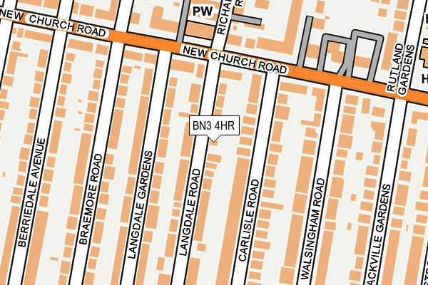 Map of 67 LANGDALE ROAD (HOVE) FREEHOLD LIMITED at local scale
