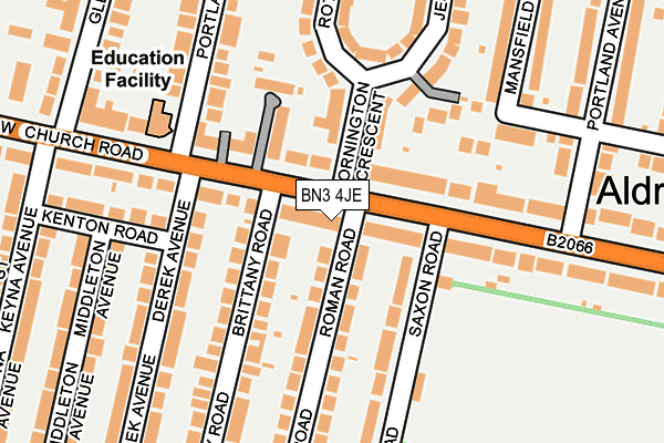 BN3 4JE map - OS OpenMap – Local (Ordnance Survey)