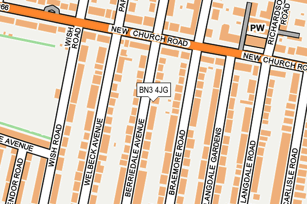 BN3 4JG map - OS OpenMap – Local (Ordnance Survey)