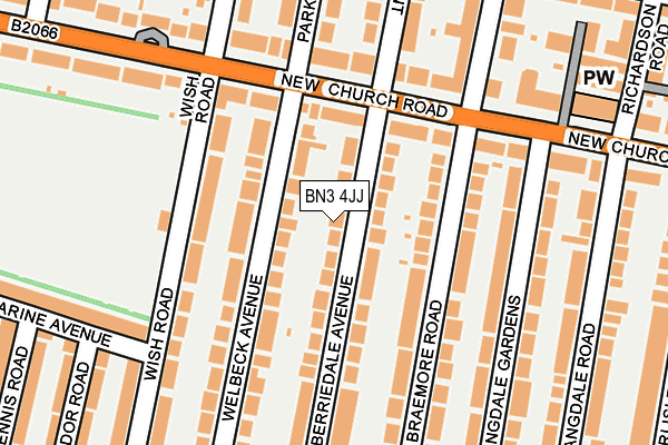 BN3 4JJ map - OS OpenMap – Local (Ordnance Survey)