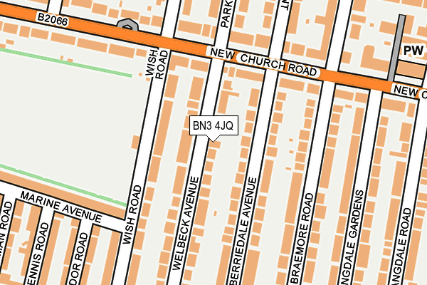 BN3 4JQ map - OS OpenMap – Local (Ordnance Survey)