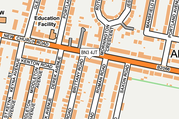 BN3 4JT map - OS OpenMap – Local (Ordnance Survey)