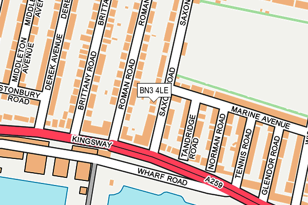 BN3 4LE map - OS OpenMap – Local (Ordnance Survey)