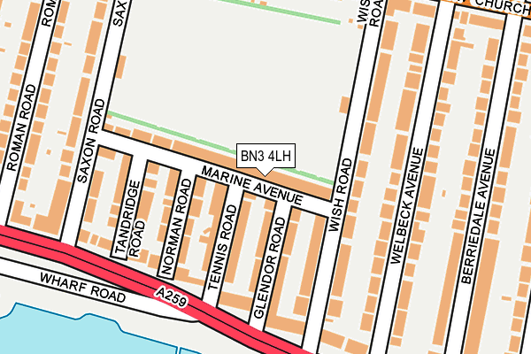 BN3 4LH map - OS OpenMap – Local (Ordnance Survey)