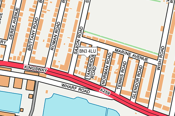 BN3 4LU map - OS OpenMap – Local (Ordnance Survey)