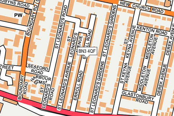 BN3 4QF map - OS OpenMap – Local (Ordnance Survey)