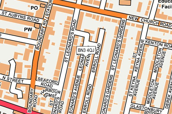 BN3 4QJ map - OS OpenMap – Local (Ordnance Survey)