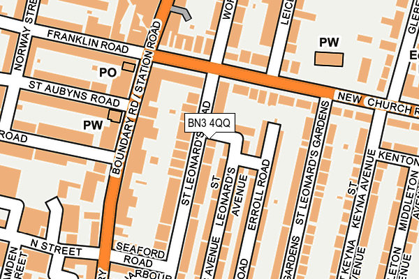 BN3 4QQ map - OS OpenMap – Local (Ordnance Survey)