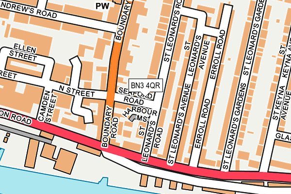 BN3 4QR map - OS OpenMap – Local (Ordnance Survey)
