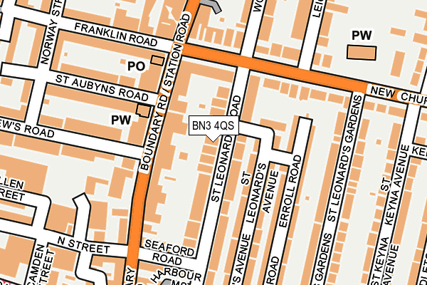 BN3 4QS map - OS OpenMap – Local (Ordnance Survey)