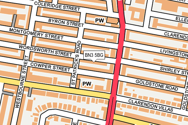 BN3 5BG map - OS OpenMap – Local (Ordnance Survey)