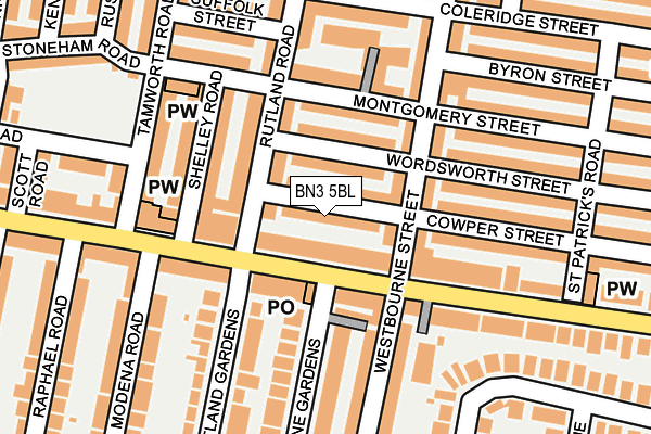 BN3 5BL map - OS OpenMap – Local (Ordnance Survey)