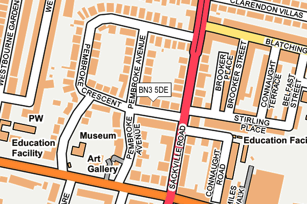 BN3 5DE map - OS OpenMap – Local (Ordnance Survey)