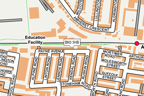 BN3 5HB map - OS OpenMap – Local (Ordnance Survey)