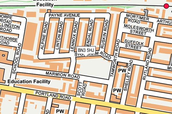 Map of THE SNUG HOVE CIC at local scale