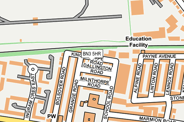BN3 5HR map - OS OpenMap – Local (Ordnance Survey)