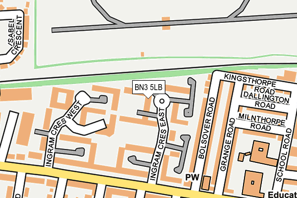 BN3 5LB map - OS OpenMap – Local (Ordnance Survey)
