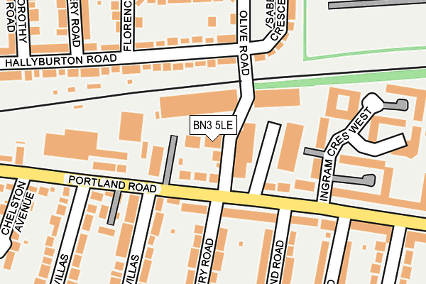BN3 5LE map - OS OpenMap – Local (Ordnance Survey)