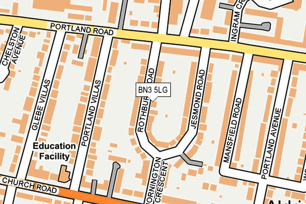 BN3 5LG map - OS OpenMap – Local (Ordnance Survey)