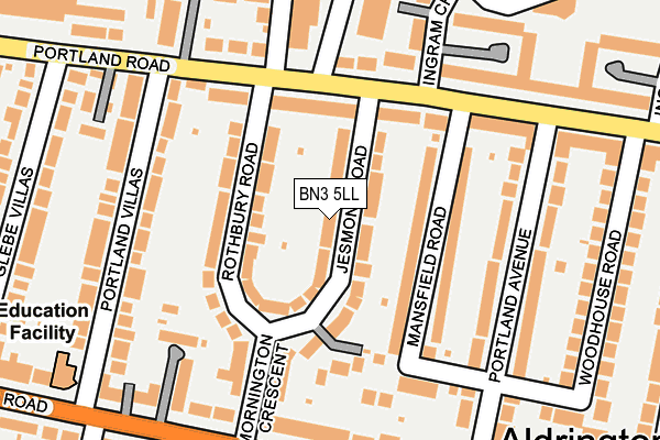 BN3 5LL map - OS OpenMap – Local (Ordnance Survey)