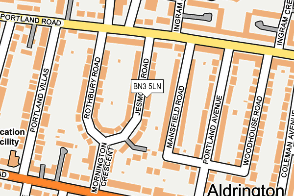 BN3 5LN map - OS OpenMap – Local (Ordnance Survey)