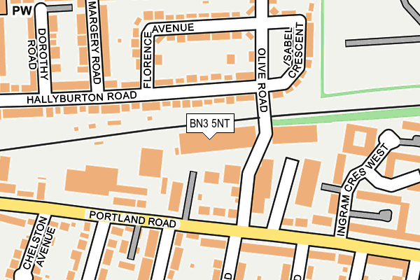 BN3 5NT map - OS OpenMap – Local (Ordnance Survey)