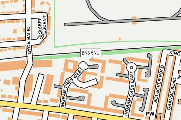 BN3 5NU map - OS OpenMap – Local (Ordnance Survey)