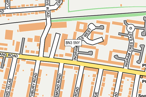 BN3 5NY map - OS OpenMap – Local (Ordnance Survey)