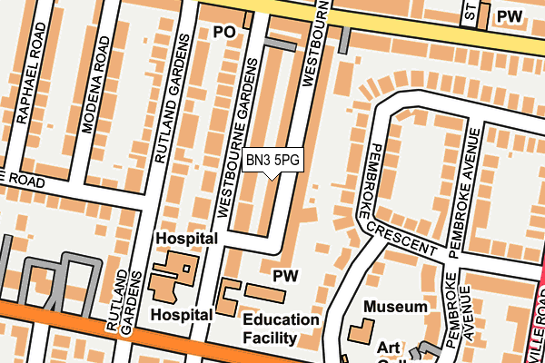 BN3 5PG map - OS OpenMap – Local (Ordnance Survey)