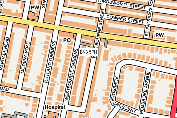 BN3 5PH map - OS OpenMap – Local (Ordnance Survey)