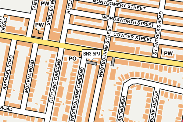 BN3 5PJ map - OS OpenMap – Local (Ordnance Survey)