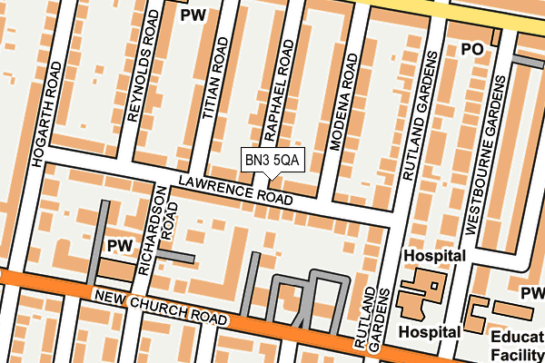 BN3 5QA map - OS OpenMap – Local (Ordnance Survey)