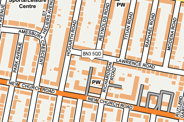 BN3 5QD map - OS OpenMap – Local (Ordnance Survey)