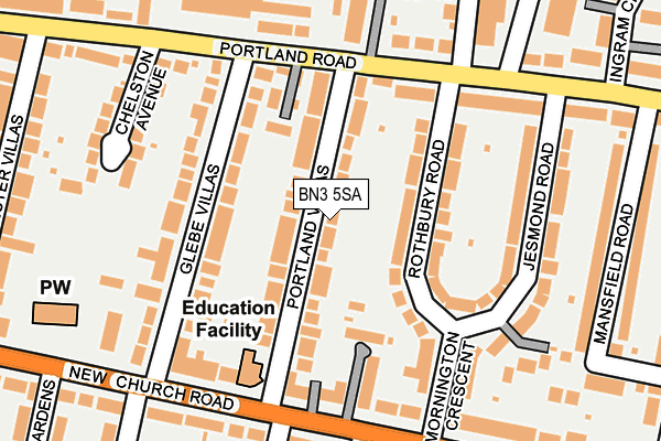 BN3 5SA map - OS OpenMap – Local (Ordnance Survey)