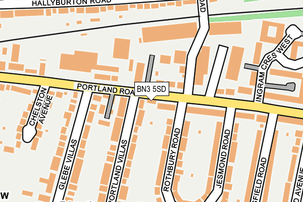 BN3 5SD map - OS OpenMap – Local (Ordnance Survey)