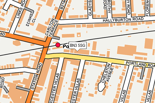 BN3 5SG map - OS OpenMap – Local (Ordnance Survey)