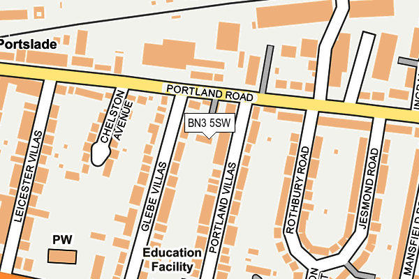 BN3 5SW map - OS OpenMap – Local (Ordnance Survey)