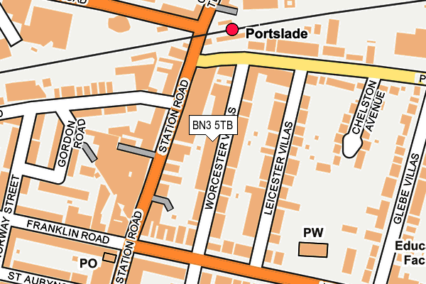 BN3 5TB map - OS OpenMap – Local (Ordnance Survey)