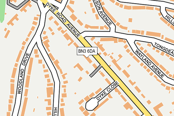 BN3 6DA map - OS OpenMap – Local (Ordnance Survey)