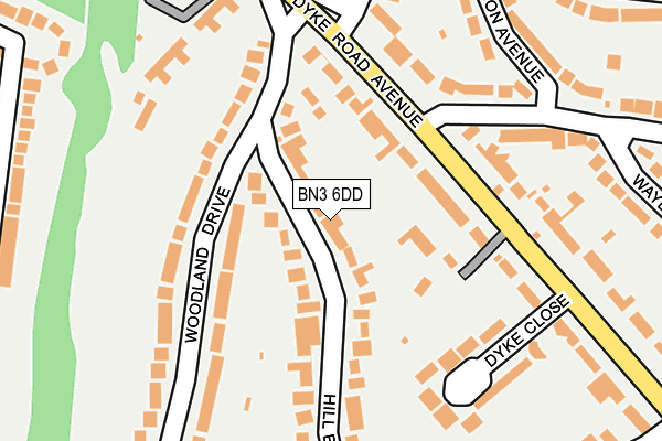 BN3 6DD map - OS OpenMap – Local (Ordnance Survey)