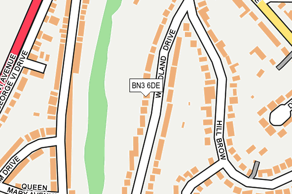 BN3 6DE map - OS OpenMap – Local (Ordnance Survey)