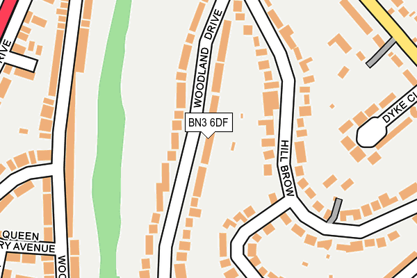 BN3 6DF map - OS OpenMap – Local (Ordnance Survey)