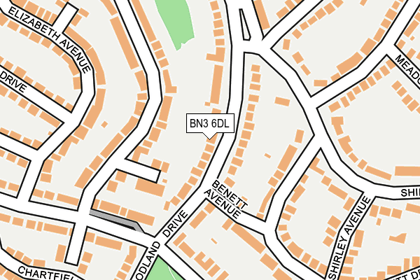 BN3 6DL map - OS OpenMap – Local (Ordnance Survey)