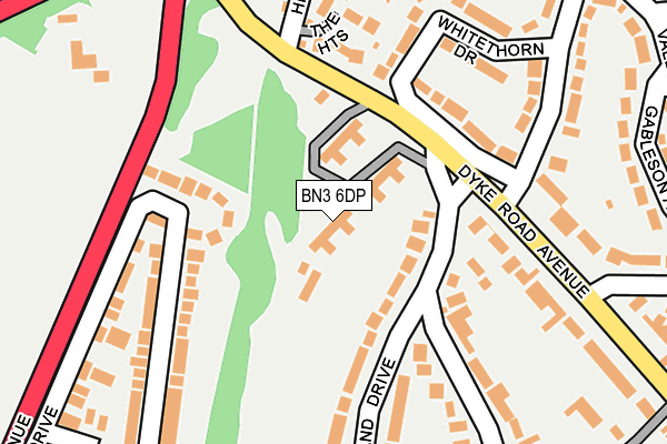 BN3 6DP map - OS OpenMap – Local (Ordnance Survey)